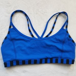 Lululemon Centered Energy Bra - Blue and Black - Size 8